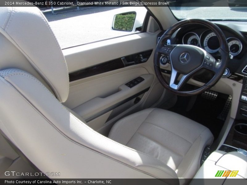 Diamond White Metallic / Silk Beige/Espresso Brown 2014 Mercedes-Benz E 350 Cabriolet