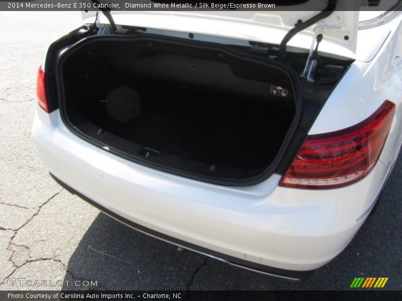 Diamond White Metallic / Silk Beige/Espresso Brown 2014 Mercedes-Benz E 350 Cabriolet