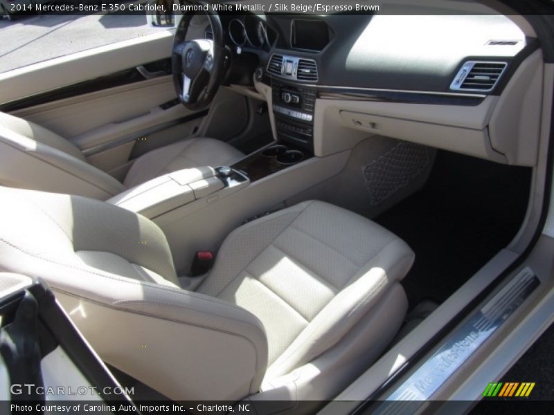 Diamond White Metallic / Silk Beige/Espresso Brown 2014 Mercedes-Benz E 350 Cabriolet