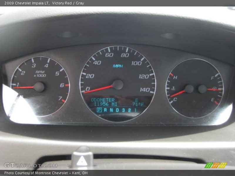 Victory Red / Gray 2009 Chevrolet Impala LT