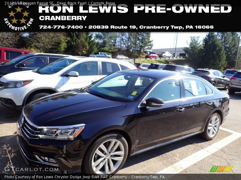 Deep Black Pearl / Cornsilk Beige 2018 Volkswagen Passat SE