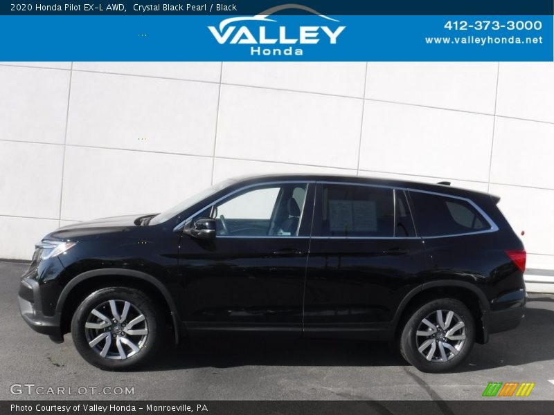 Crystal Black Pearl / Black 2020 Honda Pilot EX-L AWD