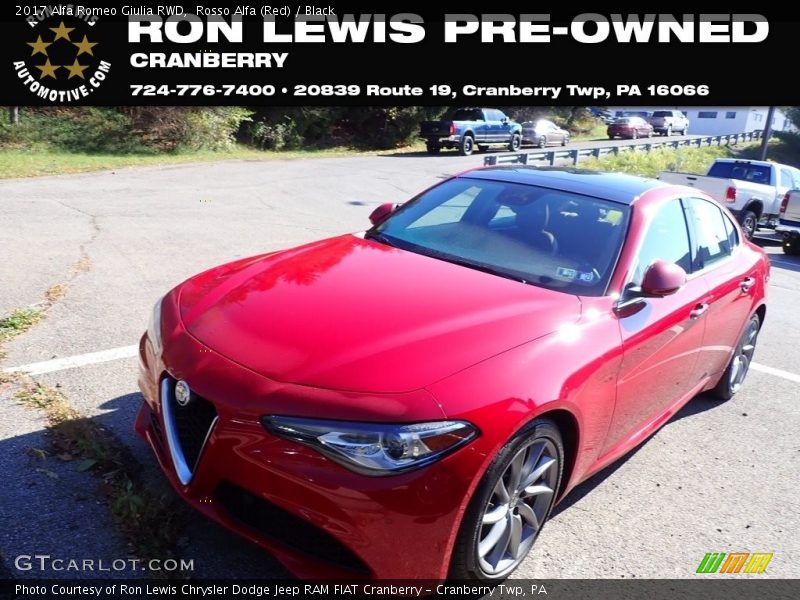 Rosso Alfa (Red) / Black 2017 Alfa Romeo Giulia RWD