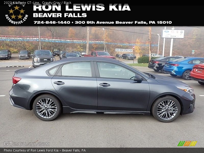 Gravity Gray / Black 2023 Kia Forte GT-Line
