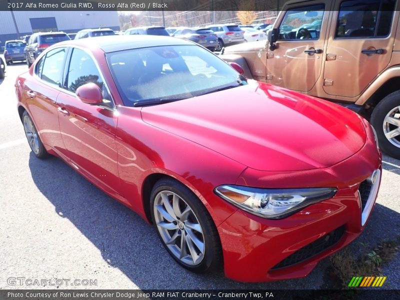 Rosso Alfa (Red) / Black 2017 Alfa Romeo Giulia RWD