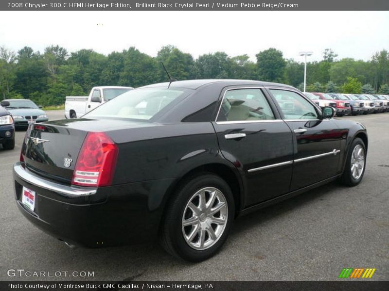 Brilliant Black Crystal Pearl / Medium Pebble Beige/Cream 2008 Chrysler 300 C HEMI Heritage Edition