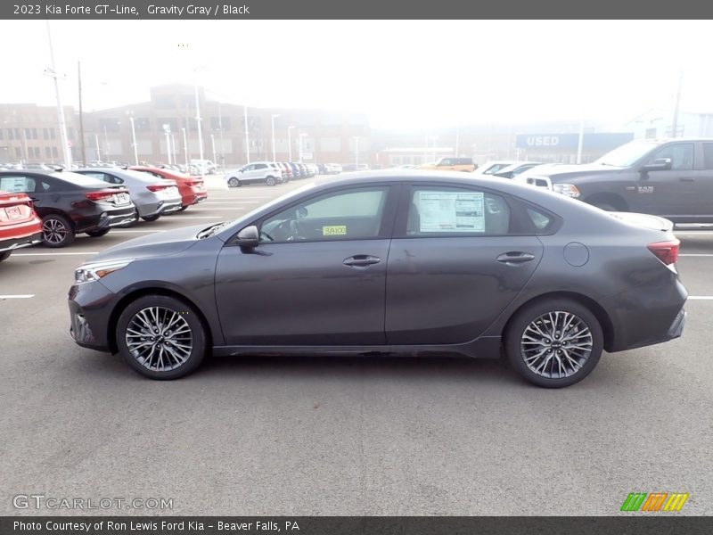 Gravity Gray / Black 2023 Kia Forte GT-Line