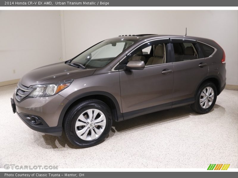 Urban Titanium Metallic / Beige 2014 Honda CR-V EX AWD