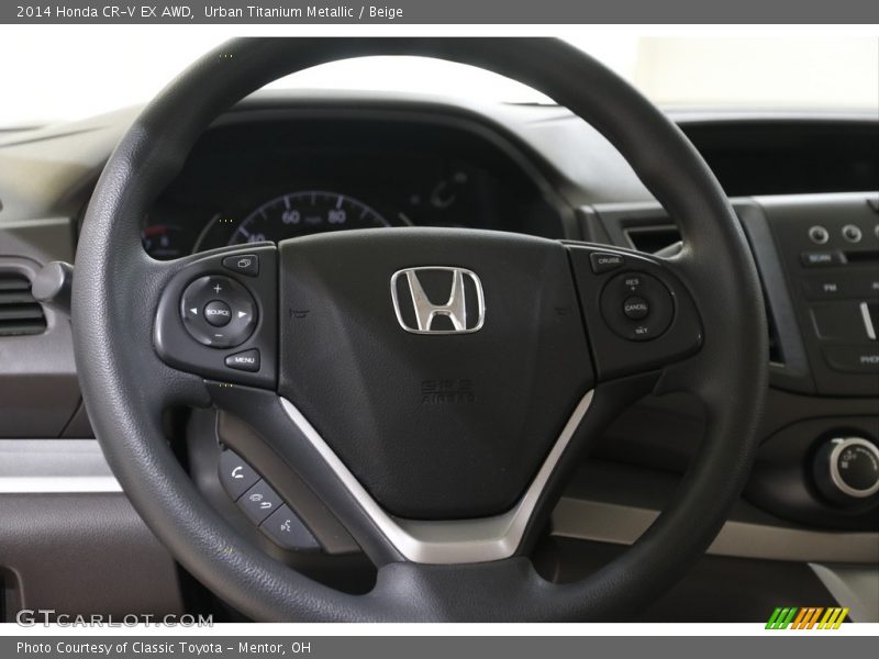 Urban Titanium Metallic / Beige 2014 Honda CR-V EX AWD