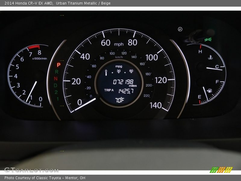 Urban Titanium Metallic / Beige 2014 Honda CR-V EX AWD