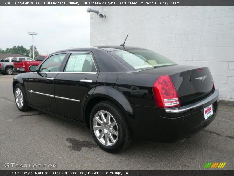 Brilliant Black Crystal Pearl / Medium Pebble Beige/Cream 2008 Chrysler 300 C HEMI Heritage Edition