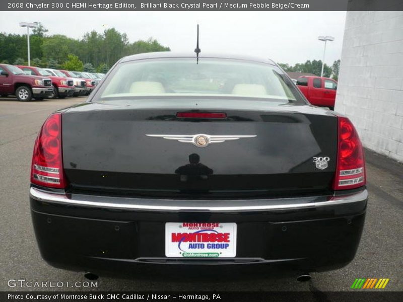 Brilliant Black Crystal Pearl / Medium Pebble Beige/Cream 2008 Chrysler 300 C HEMI Heritage Edition