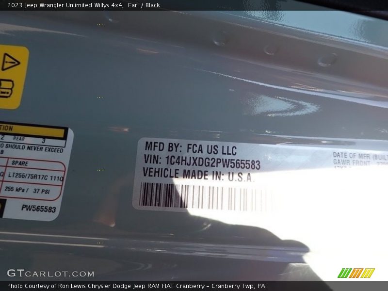 Earl / Black 2023 Jeep Wrangler Unlimited Willys 4x4