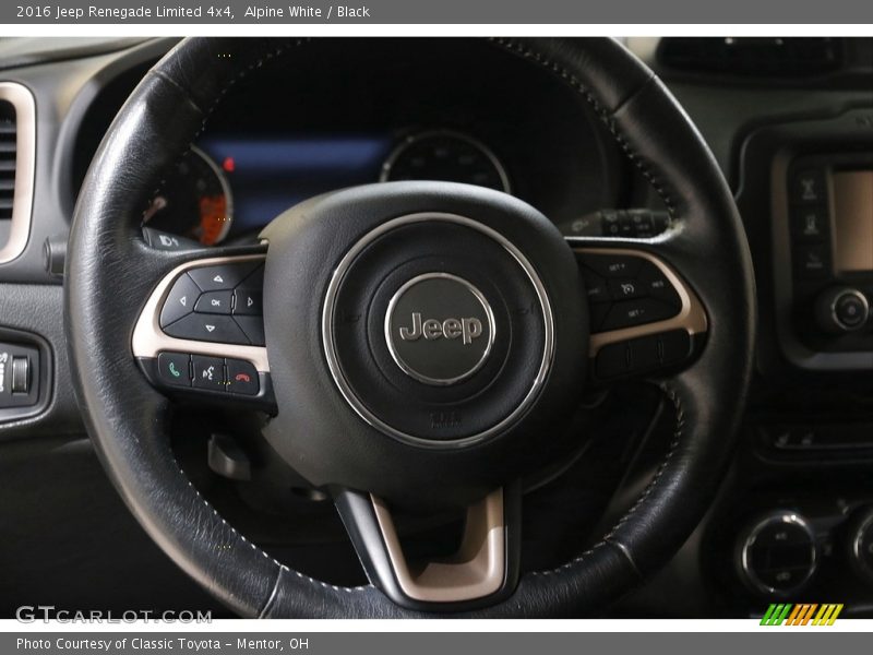Alpine White / Black 2016 Jeep Renegade Limited 4x4