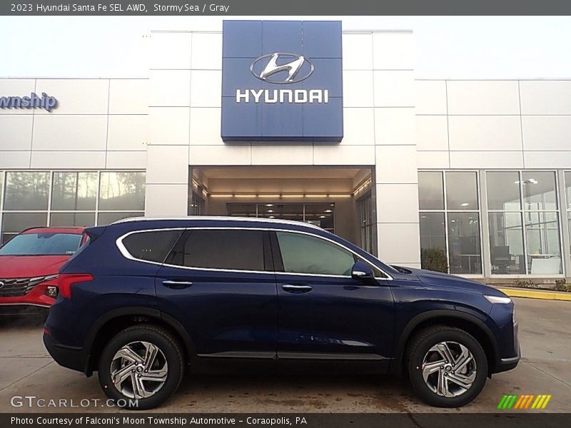 Stormy Sea / Gray 2023 Hyundai Santa Fe SEL AWD