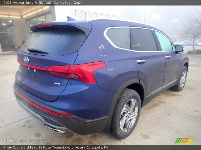 Stormy Sea / Gray 2023 Hyundai Santa Fe SEL AWD