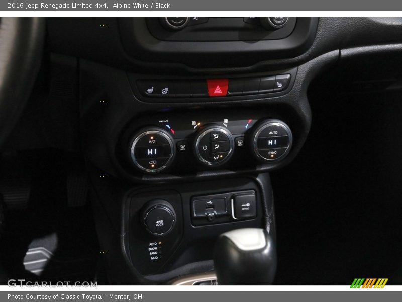 Alpine White / Black 2016 Jeep Renegade Limited 4x4