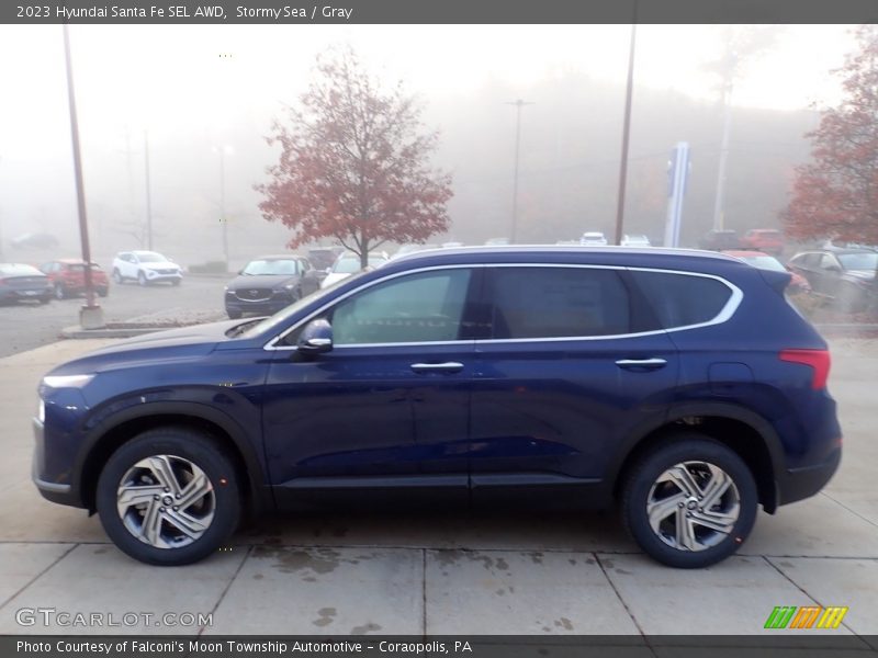 Stormy Sea / Gray 2023 Hyundai Santa Fe SEL AWD