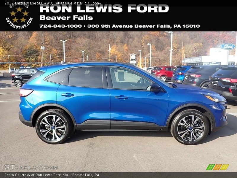 Atlas Blue Metallic / Ebony 2022 Ford Escape SEL 4WD