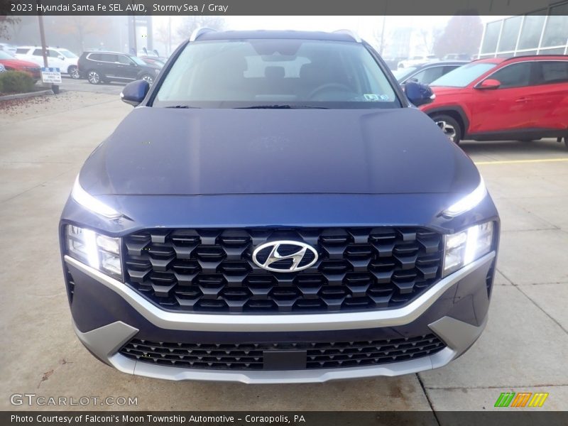 Stormy Sea / Gray 2023 Hyundai Santa Fe SEL AWD