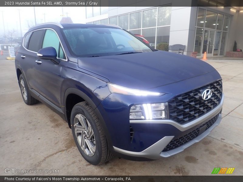 Stormy Sea / Gray 2023 Hyundai Santa Fe SEL AWD