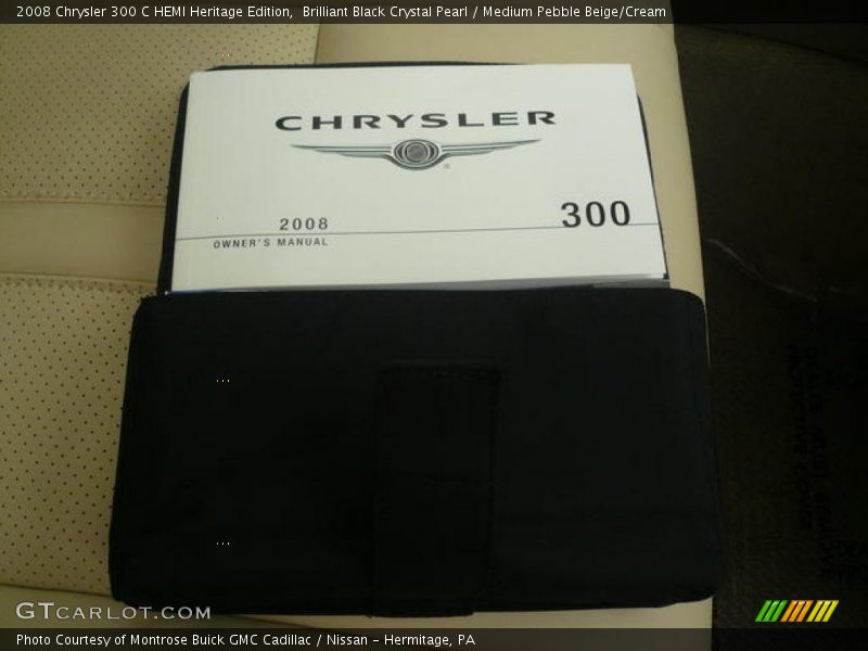 Brilliant Black Crystal Pearl / Medium Pebble Beige/Cream 2008 Chrysler 300 C HEMI Heritage Edition