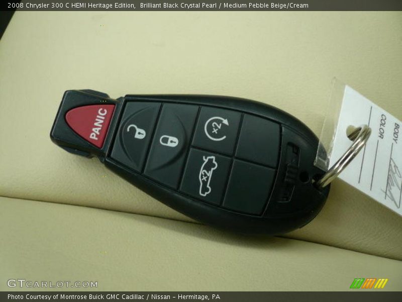 Brilliant Black Crystal Pearl / Medium Pebble Beige/Cream 2008 Chrysler 300 C HEMI Heritage Edition