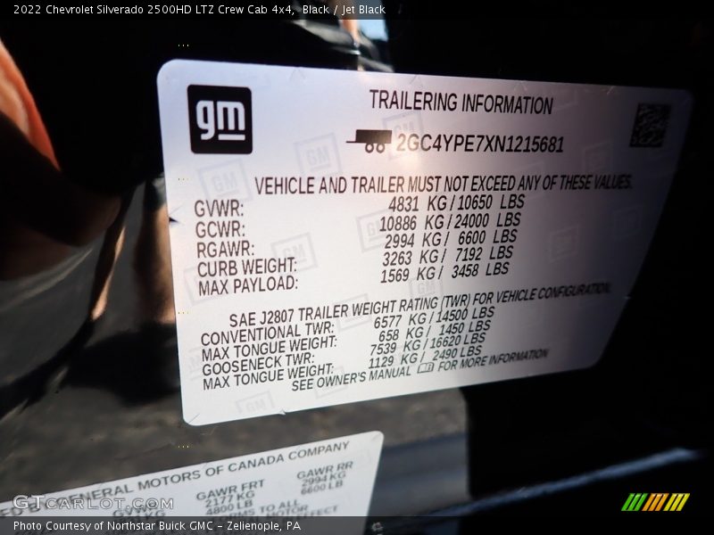 Black / Jet Black 2022 Chevrolet Silverado 2500HD LTZ Crew Cab 4x4