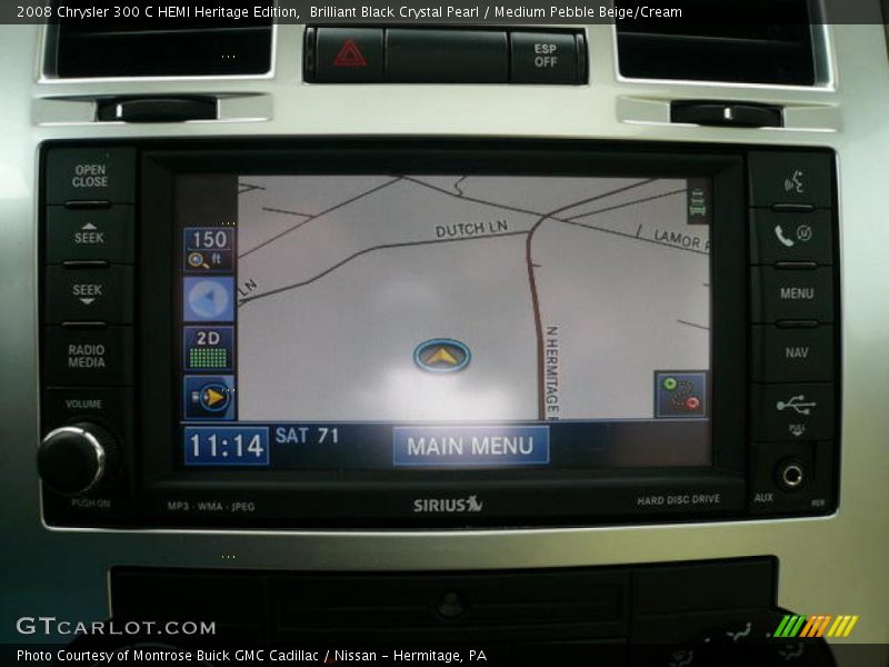 Brilliant Black Crystal Pearl / Medium Pebble Beige/Cream 2008 Chrysler 300 C HEMI Heritage Edition