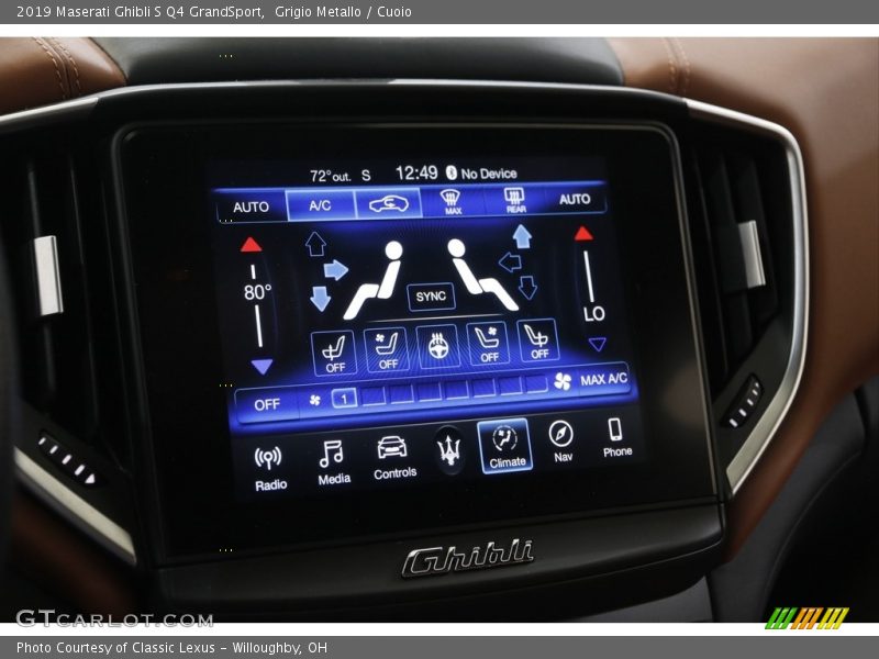 Controls of 2019 Ghibli S Q4 GrandSport