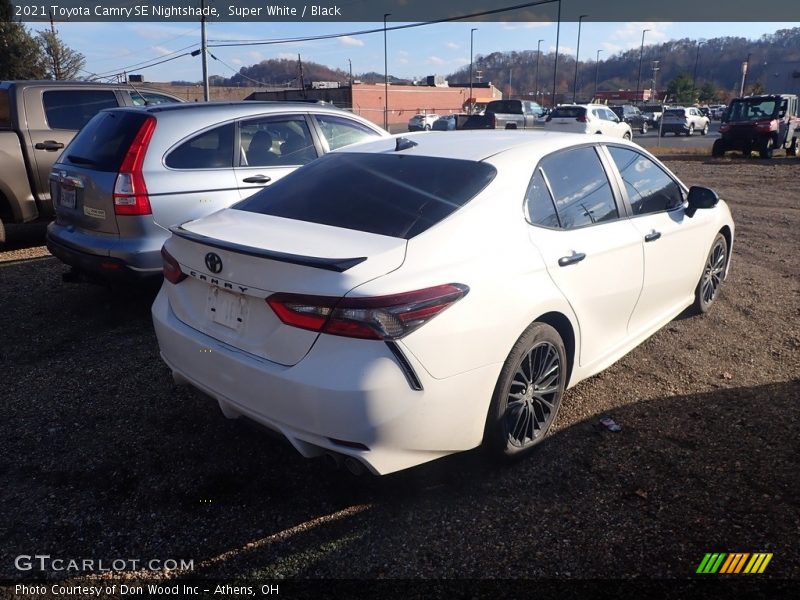 Super White / Black 2021 Toyota Camry SE Nightshade