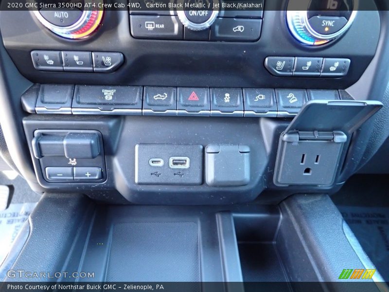 Carbon Black Metallic / Jet Black/Kalahari 2020 GMC Sierra 3500HD AT4 Crew Cab 4WD