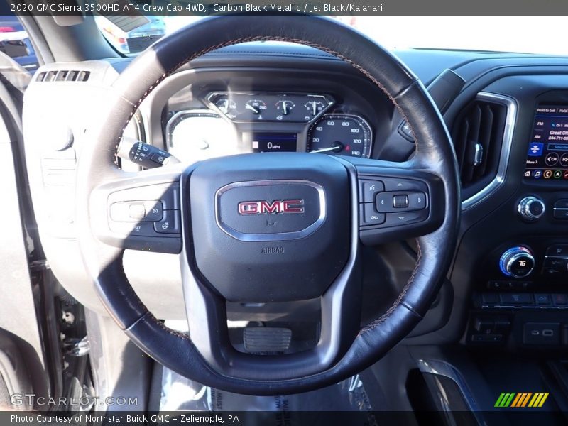 Carbon Black Metallic / Jet Black/Kalahari 2020 GMC Sierra 3500HD AT4 Crew Cab 4WD