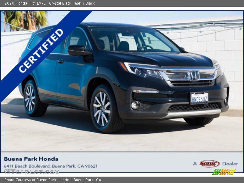 Crystal Black Pearl / Black 2020 Honda Pilot EX-L