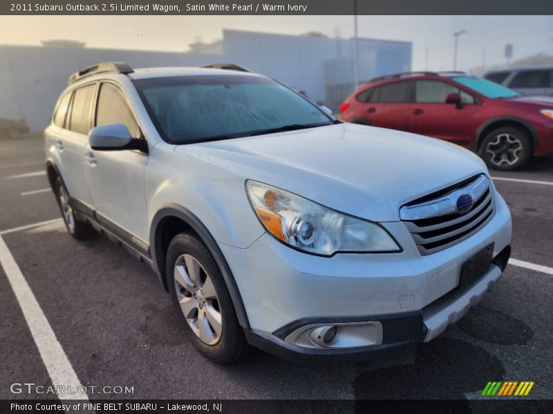 Satin White Pearl / Warm Ivory 2011 Subaru Outback 2.5i Limited Wagon