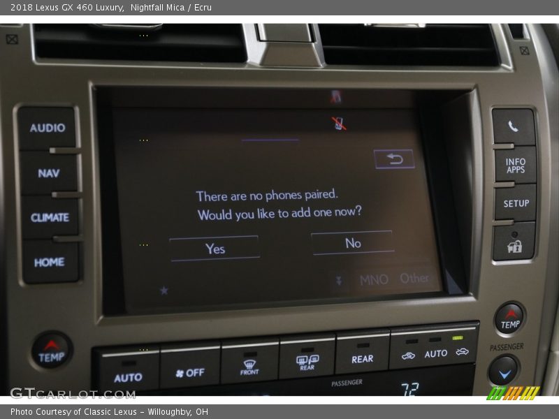 Controls of 2018 GX 460 Luxury