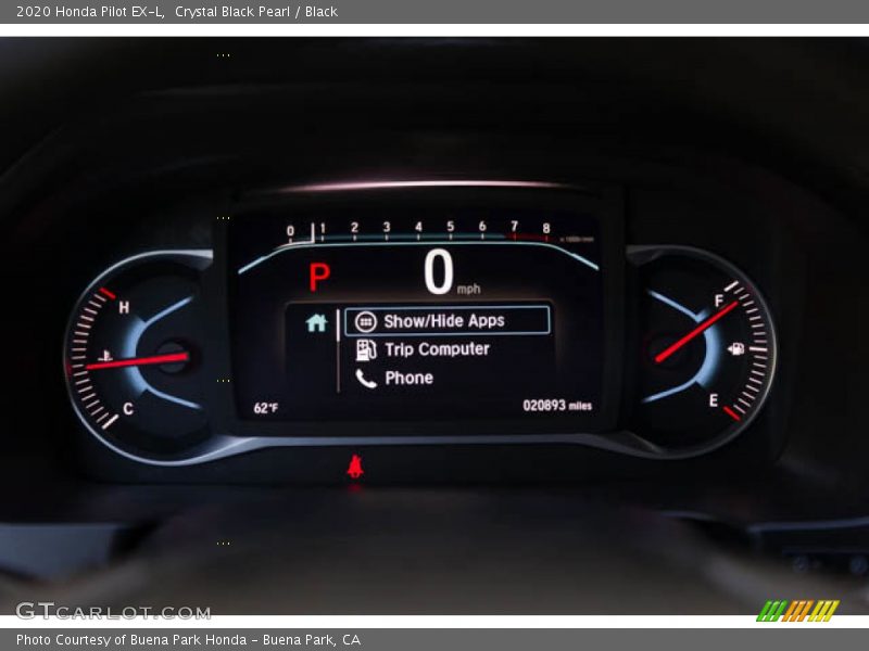 Crystal Black Pearl / Black 2020 Honda Pilot EX-L