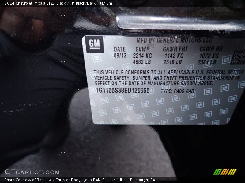 Black / Jet Black/Dark Titanium 2014 Chevrolet Impala LTZ
