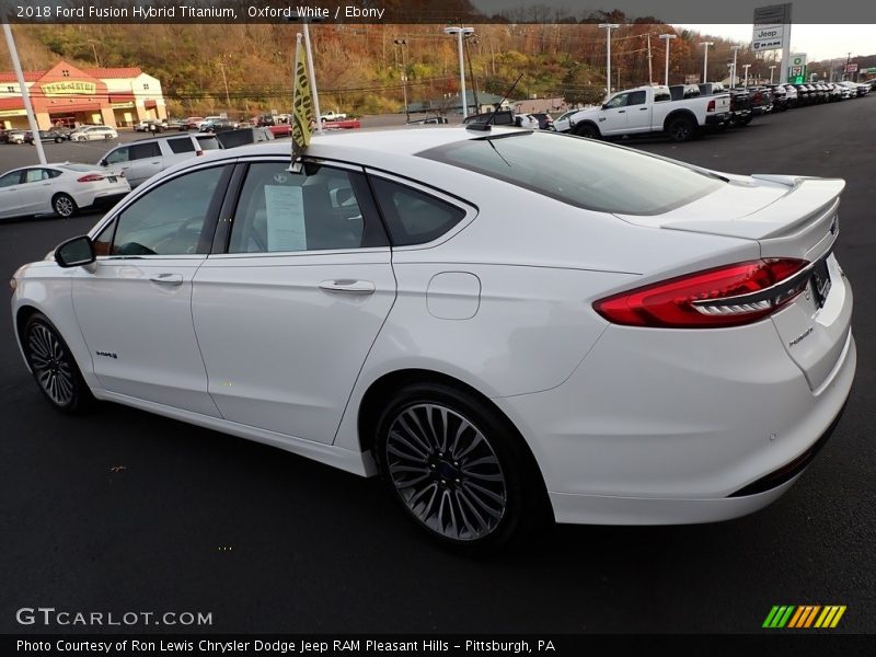 Oxford White / Ebony 2018 Ford Fusion Hybrid Titanium
