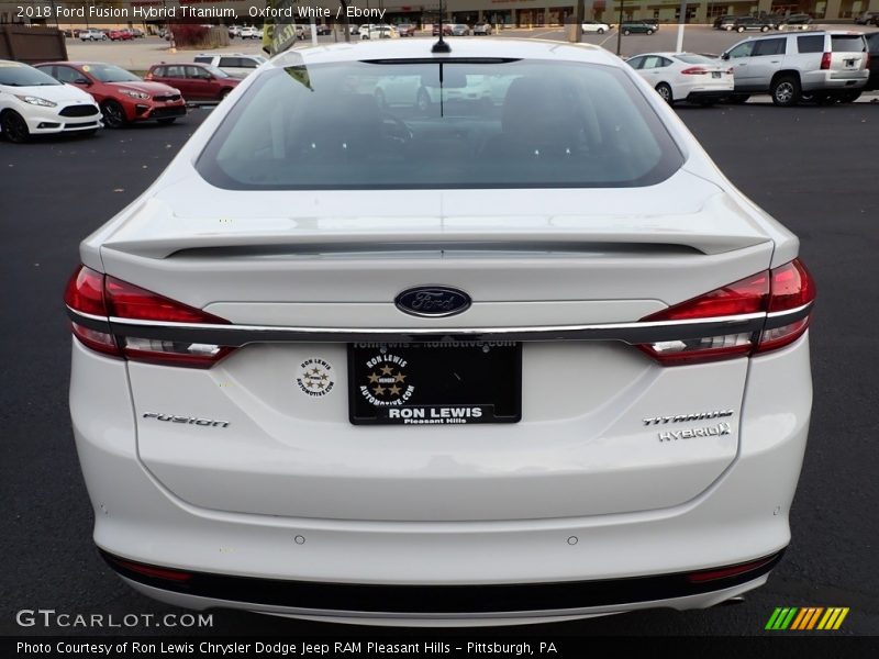 Oxford White / Ebony 2018 Ford Fusion Hybrid Titanium