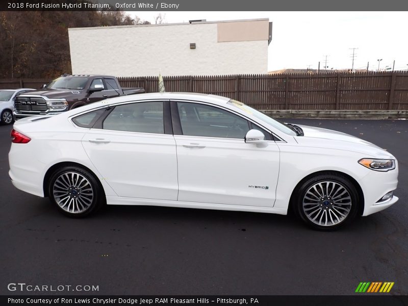 Oxford White / Ebony 2018 Ford Fusion Hybrid Titanium