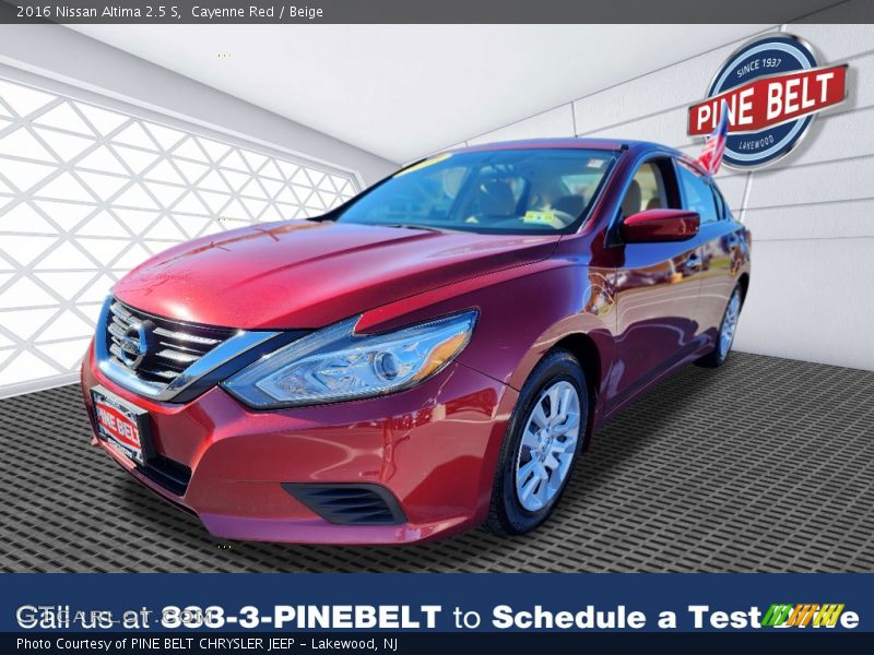 Cayenne Red / Beige 2016 Nissan Altima 2.5 S