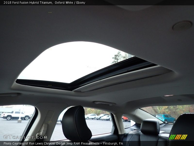 Sunroof of 2018 Fusion Hybrid Titanium