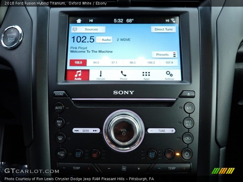 Controls of 2018 Fusion Hybrid Titanium