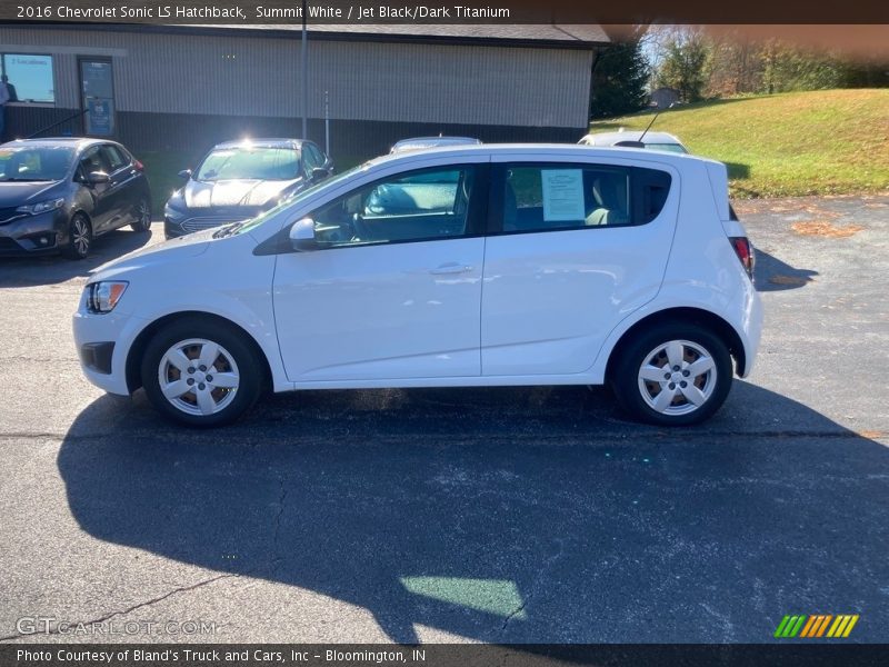 Summit White / Jet Black/Dark Titanium 2016 Chevrolet Sonic LS Hatchback