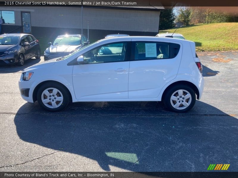 Summit White / Jet Black/Dark Titanium 2016 Chevrolet Sonic LS Hatchback