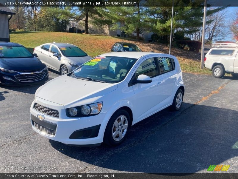 Summit White / Jet Black/Dark Titanium 2016 Chevrolet Sonic LS Hatchback