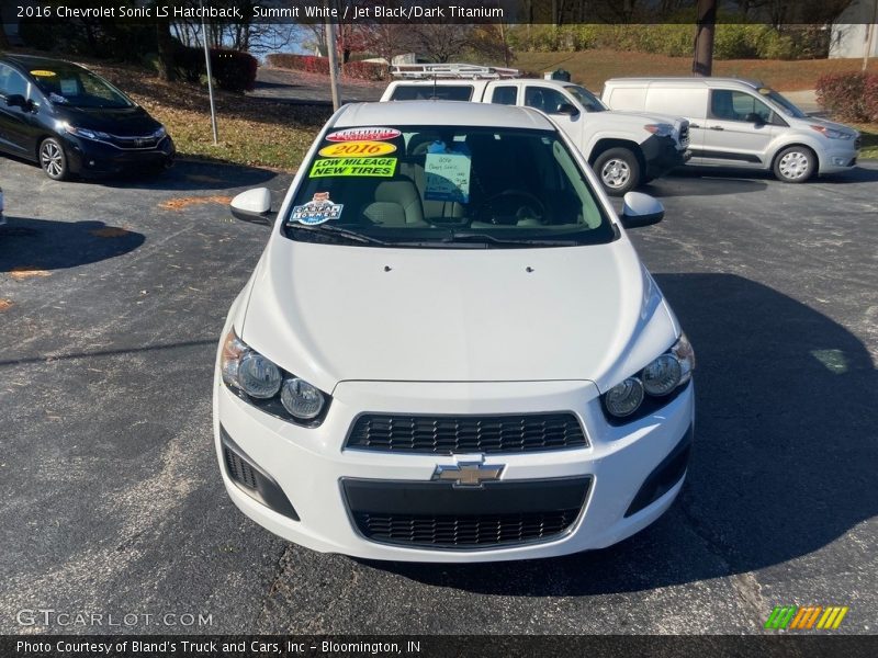 Summit White / Jet Black/Dark Titanium 2016 Chevrolet Sonic LS Hatchback