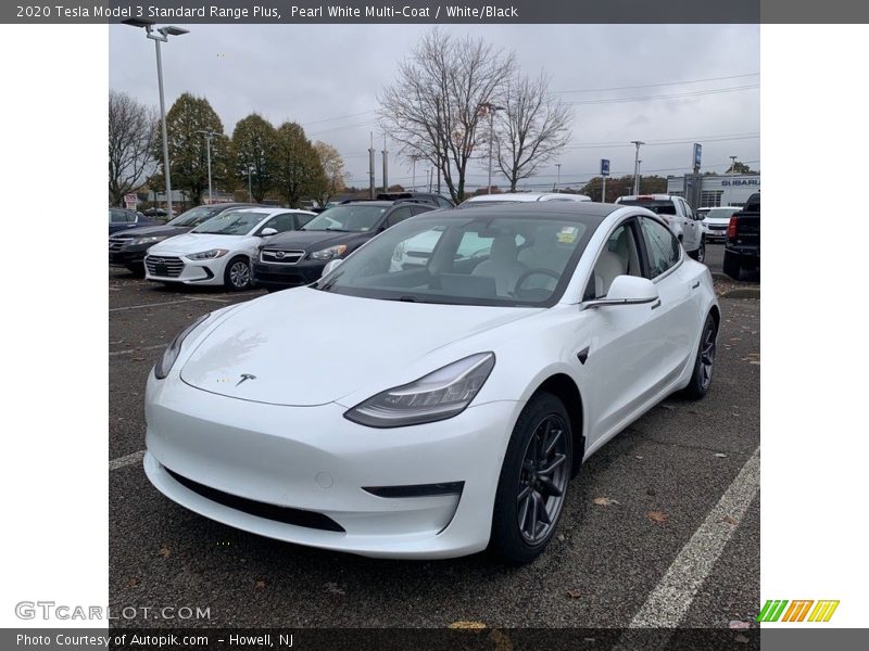 Pearl White Multi-Coat / White/Black 2020 Tesla Model 3 Standard Range Plus