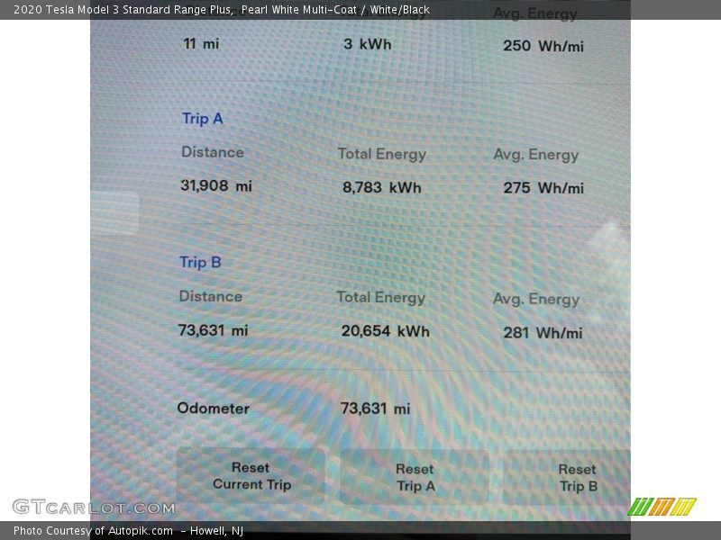 Pearl White Multi-Coat / White/Black 2020 Tesla Model 3 Standard Range Plus